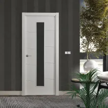 Puerta interior lacada blanca modelo LO4H1VL