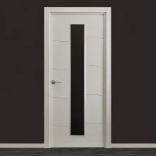 Puerta interior lacada blanca modelo LO4H1VL