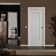 Puerta interior lacada blanca modelo lisa 1V