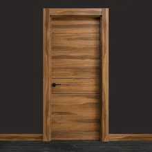 Puerta Laminada Lisa 2 lineas Modelo Dark 8630
