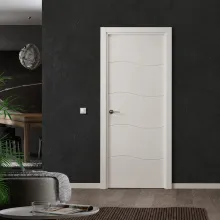 Puerta interior lacada blanca modelo LO4H